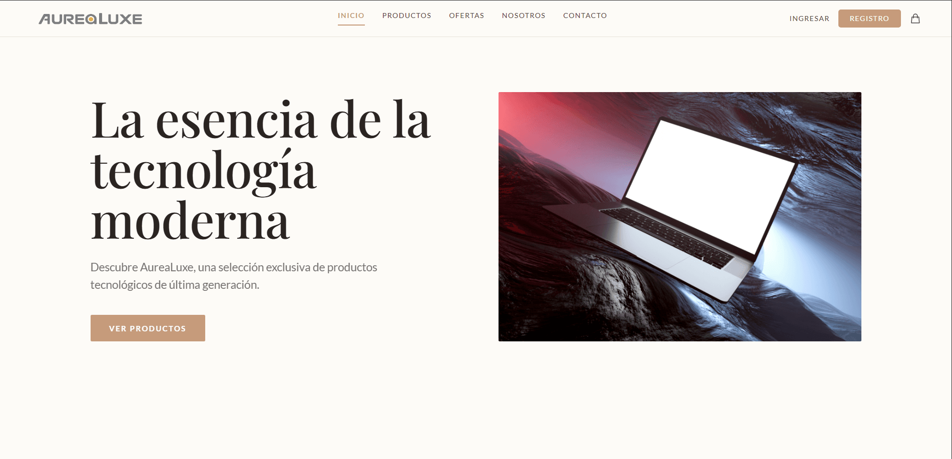 Proyecto web AUREALUXE e-commerce desarrollado por David Ortiz